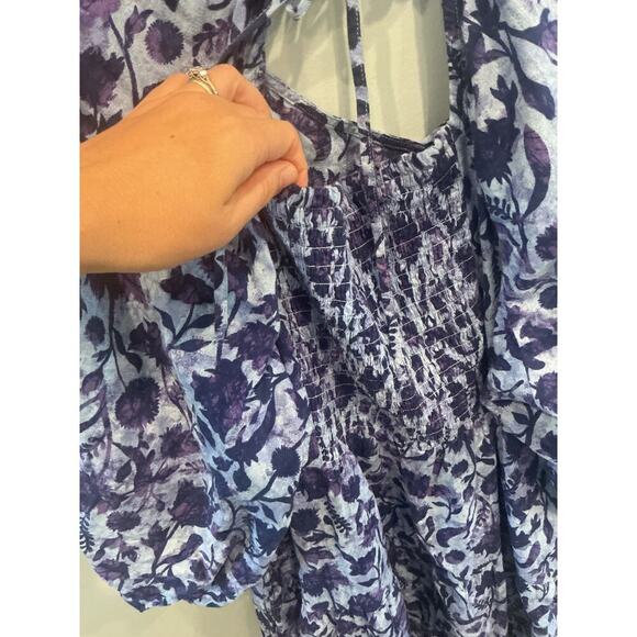 Universal Thread Womens Tiered Midi Dress Size 3X Purple Floral Peasant Cottage - Picture 10 of 12